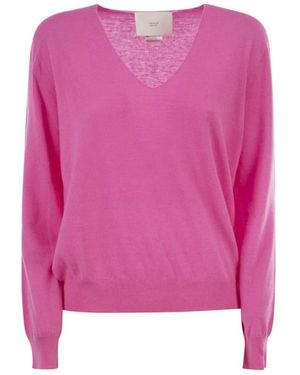 Vanisé Kaschmirpullover Mit V-Ausschnitt - Pink