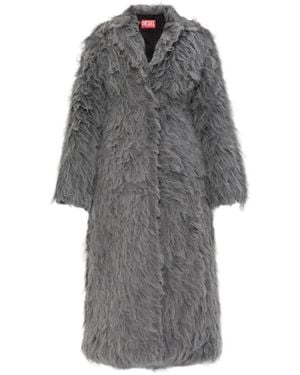DIESEL Faux Fur & Shearling Jackets - Gray