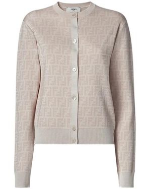 Fendi Crew-Neck Cardigan - Bruin