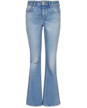 Balmain Jeans ,Blauw ,Denim Wijduitlopende Denim Jeans