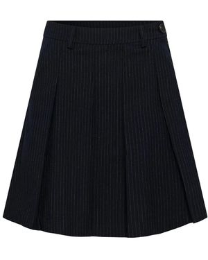 Saint Tropez Rokken ,Blauw ,Leer Tyler Sz Rokje - Zwart