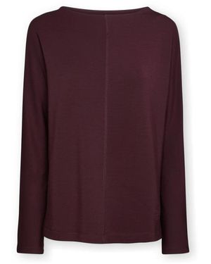 Elena Miro Modal Blend Scuba Sweatshirt - Paars
