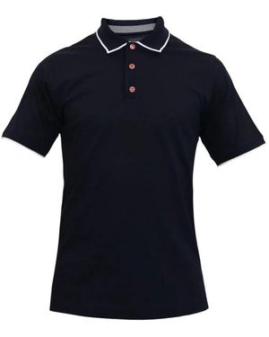 Kiton Tops ,Zwart ,Katoen Polo Premium - Blauw