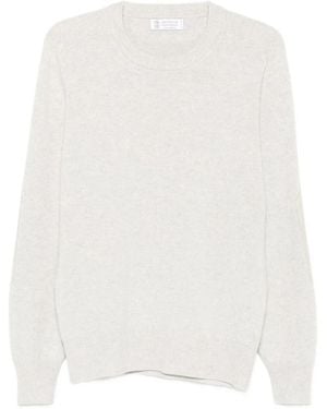 Brunello Cucinelli Rundhals-Pullover - Weiß