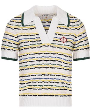 CASABLANCA V-Neck Knitwear - White