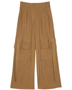 Actitude Wide Trousers - Natural