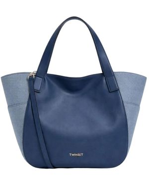 Twinset Tote Bags - Blue
