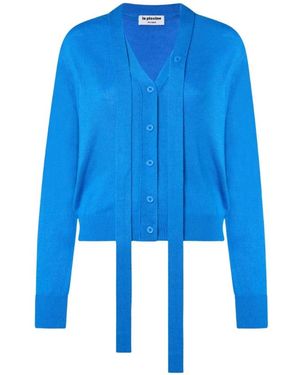 LA PISCINE Gebreide Cardigan Met Knopen - Blauw