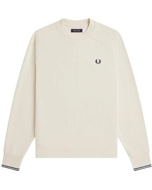 Fred Perry Hoodies & Sweatvesten ,Katoen Sweatshirts - Wit