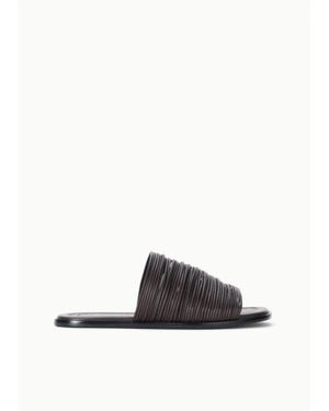 STAUD Schoenen ,Bruin ,Leer Alessandra Flat - Zwart