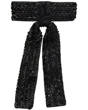 Becksöndergaard Schwarze Perlen-Schleifen-Haarspange