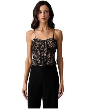 Guess Sleeveless Tops - Negro