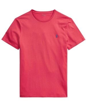 Polo Ralph Lauren Tops ,Roze ,T-Shirt Met Ronde Hals En Korte Mouwen