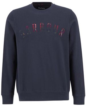 Barbour Hoodies & Sweatvesten ,Blauw ,Katoen Wynter Crew Neck Sweatshirt
