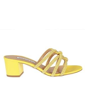 Aquazzura Heeled Mules - Yellow