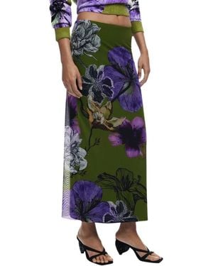 Desigual Maxi Skirts - Verde