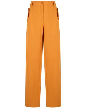 Alberta Ferretti Wide Trousers - Orange