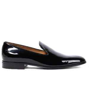 Gianvito Rossi Classic Black Leather Loafers