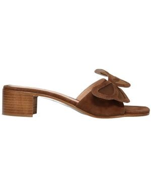 Sangiorgio Heeled Mules - Marron