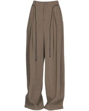 Isabel Benenato Wide Trousers - Brown