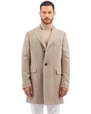 Brooks Brothers Single-Breasted Coats - Brown