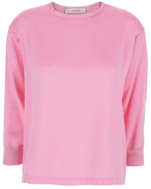 Jucca Top Met Lange Mouwen En Ronde Hals - Roze