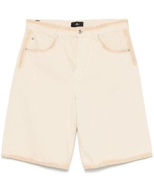 7 For All Mankind Stylische Denim Shorts Wide Leg - Natur