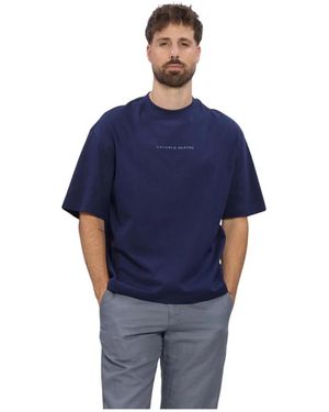 SELECTED Slhrelaxnorman License Ss Tee - Blauw