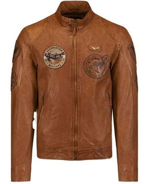 Aeronautica Militare Leather Jackets - Brown