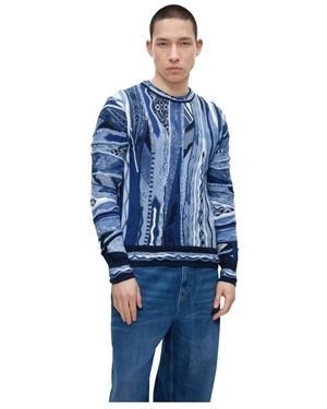 carlo colucci Round-Neck Knitwear - Blue