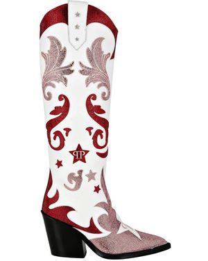 Philipp Plein Cowboy Boots - Rojo