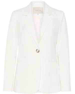 Kaffe Klassieke Blazer Jas Krijt - Wit