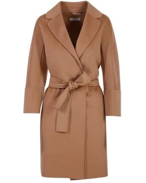 Max Mara Belted Coats - Brown