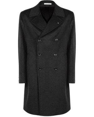 Tagliatore Lange Jas Van Scheerwol - Zwart