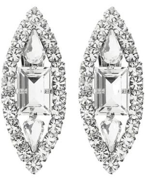 Alessandra Rich Marquise Drop Clip-On Ohrringe - Mettallic