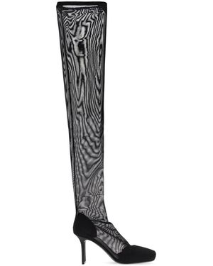 Courreges Over-Knee Boots - Zwart