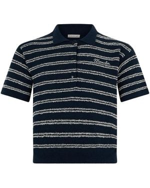 Moncler Polo Shirts - Blue