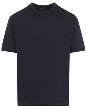 Kiton Tops ,Blauw ,Katoen Milano T-Shirt - Zwart