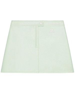 Courreges Rokken ,Groen ,Katoen Vinyl Reedition Rok