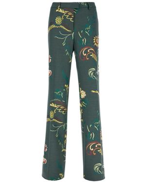 Etro Gerade Geschnittene Hose - Grün