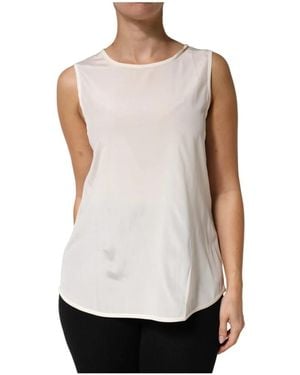 Peserico Sleeveless Tops - White