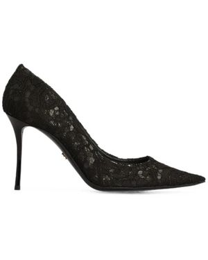 Dolce & Gabbana Schoenen ,Zwart ,Katoen Lace Pumps