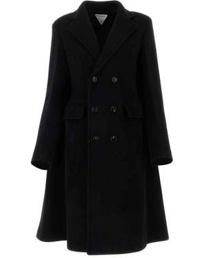 Bottega Veneta Double-Breasted Coats - Black