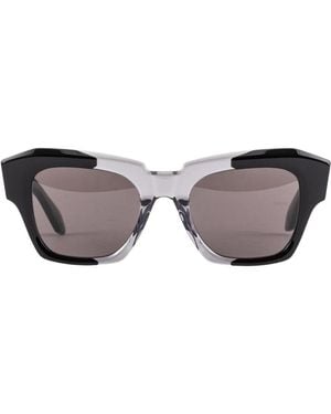 Alaïa Zweifarbige Quadratische Sonnenbrille - Grau