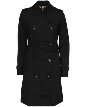 Burberry Double-Breasted Coats - Black