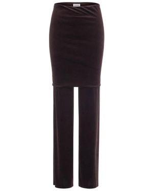 ANDAMANE Broeken ,Bruin ,Polyester Rechte Broek
