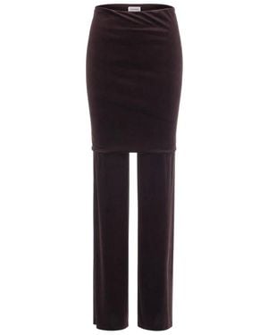 ANDAMANE Straight Trousers - Brown