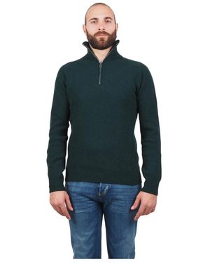 AT.P.CO Grüner Halbzip Herrenpullover - Blau