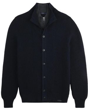 Fay Cardigan Db Front F.8 - Blau