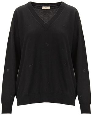 Herno V-Neck Knitwear - Black